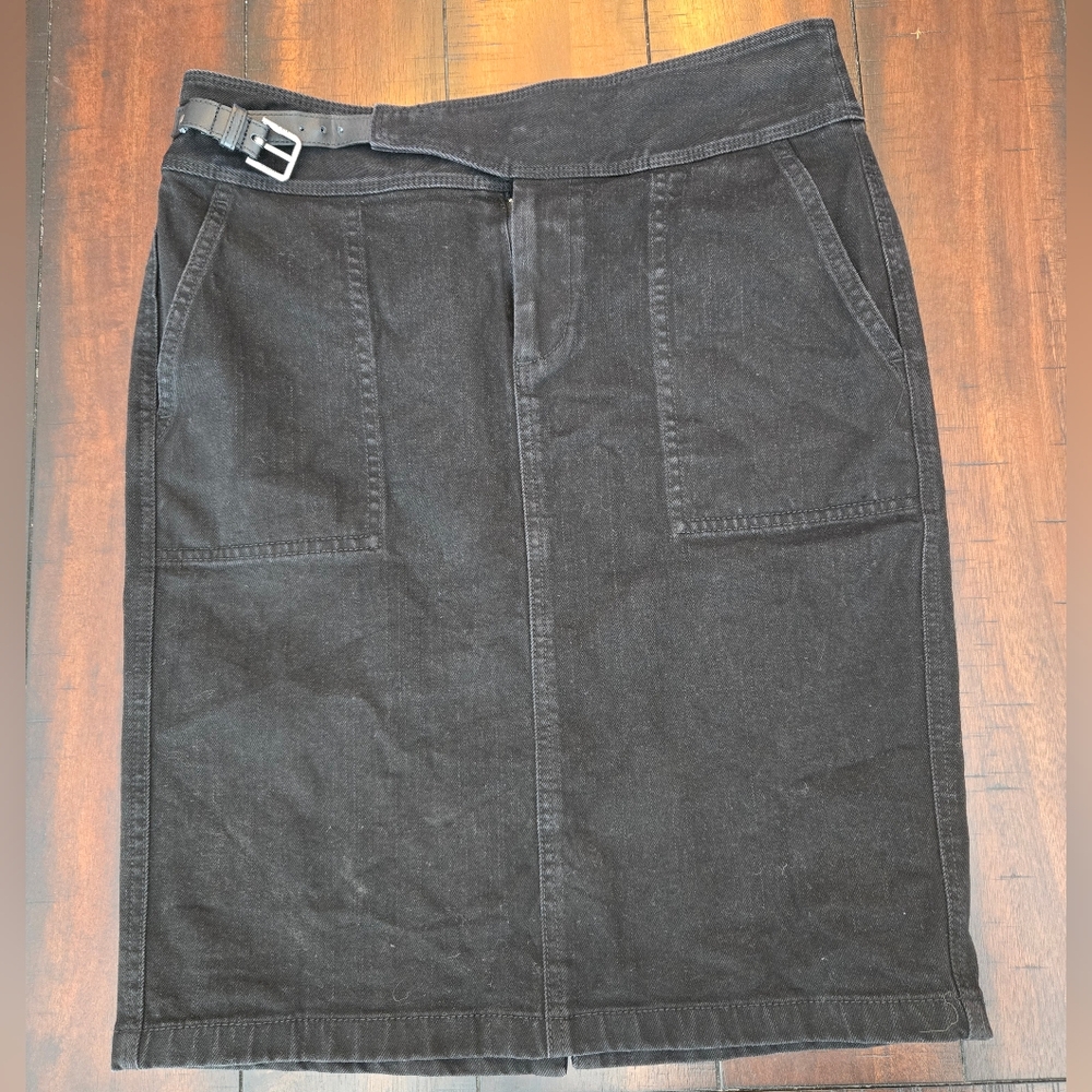 Lauren Ralph Lauren Demin Skirt With Buckle